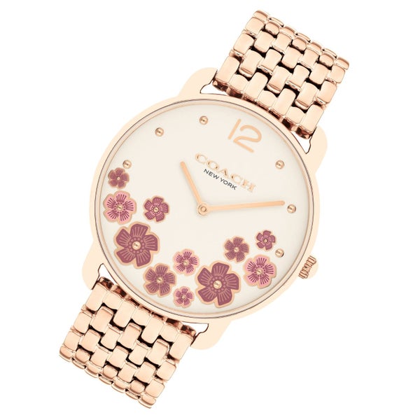 Coach Rose Gold Steel Chalk Dial Women's Watch - 14504515 Carousel 2