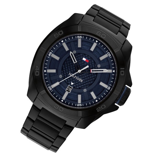 Tommy Hilfiger Black Steel Blue Dial Men's Watch - 1792139 Carousel 2