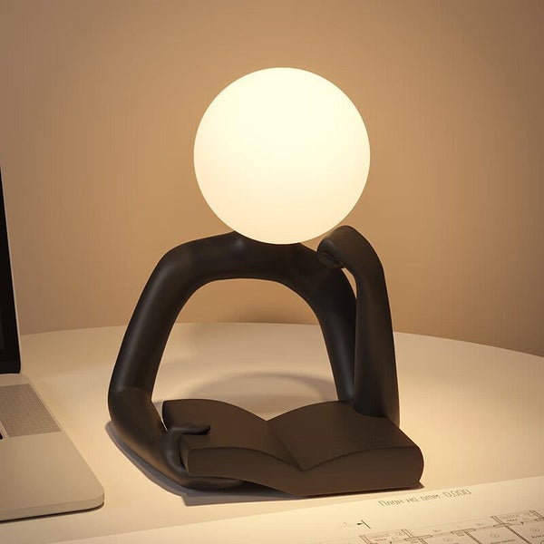 Elosung Black Creative Book Reader Desk Lamp Usb Powered Modern Resin Design Carousel 2