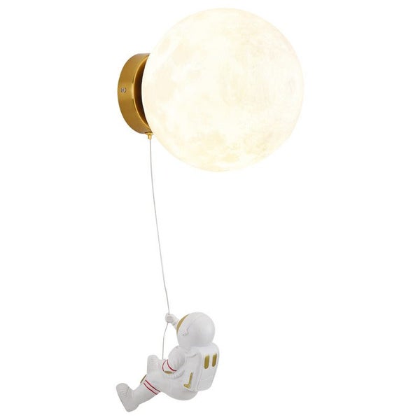 Elosung Astronaut Moon Wall Lamp With Three Colors Of Light Diameter 20Cm Carousel 1