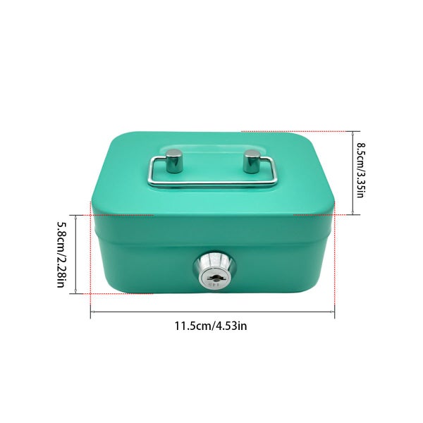 Elosung 2Pcs Black Mini Lockable Cash Box With Handle Secure Money Storage Stora Carousel 2