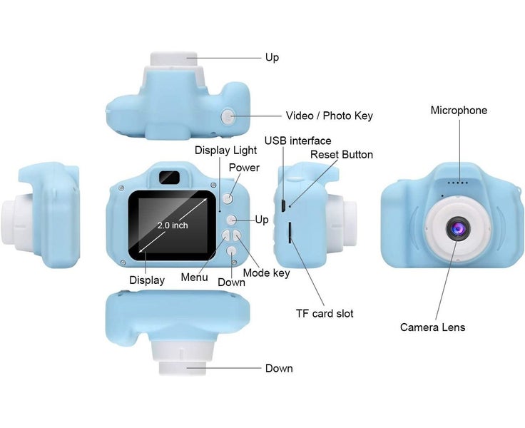 Kids Camera,Mini Rechargeable Digital Camera Shockproof Video Gifts Carousel 5
