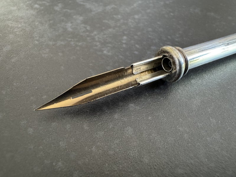 Antique S. Mordan & Co Sterling Silver Telescopic Pencil and Fountain Pen Combo Carousel 12