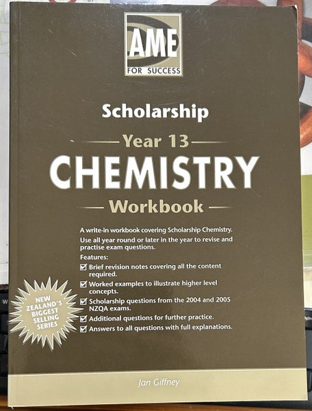 AME Year 13 Scholarship Chemistry Workbook Carousel 1