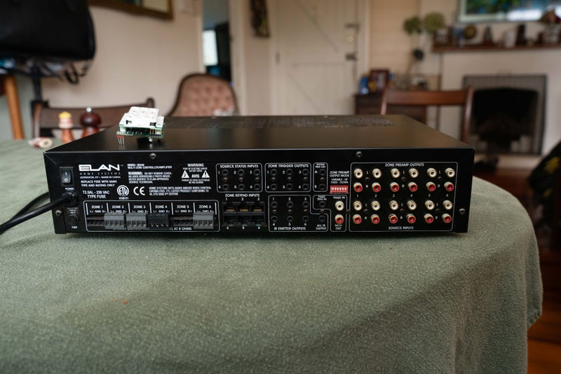 Elan S6 Multi-Room Controller six-zone amplifier/audio matrix and Z100 keypad Carousel 2