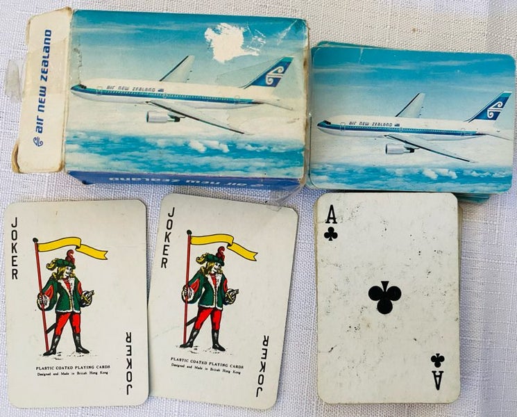 Air New Zealand deck of cards retro or vintage 52 plus joker in set Carousel 1