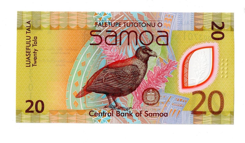 SAMOA 2023 polymer 20 TALA BANKNOTE UNC Carousel 1
