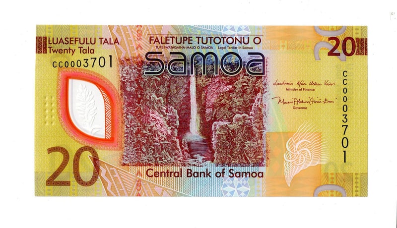 SAMOA 2023 polymer 20 TALA BANKNOTE UNC Carousel 2