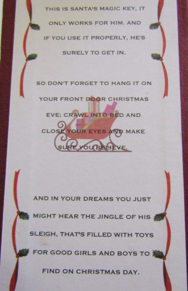 Santa's Key - perfect for homes with no chimney! Carousel 2