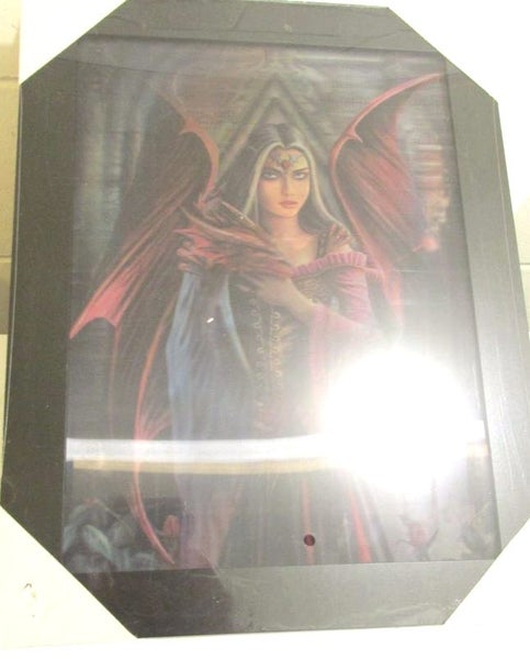 Framed 3D Gothic Fairy print, 46cm x 36cm. 3 different pictures Carousel 1