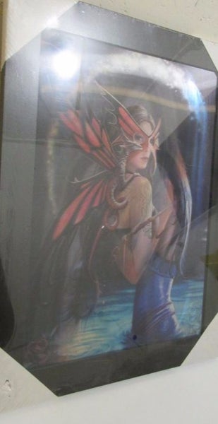 Framed 3D Gothic Fairy print, 46cm x 36cm. 3 different pictures Carousel 3