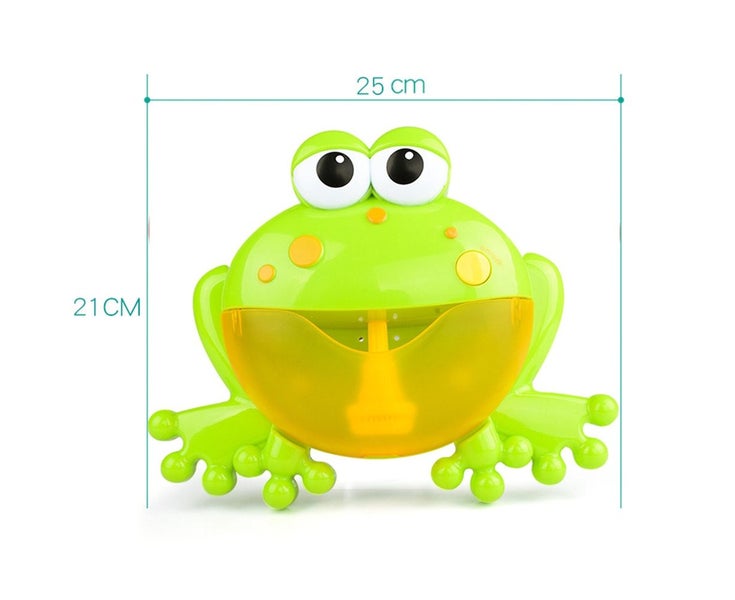 Cartoon Frog Electric Bubble Blower Machine Music Play Interactive Kids Bath Toy Carousel 9