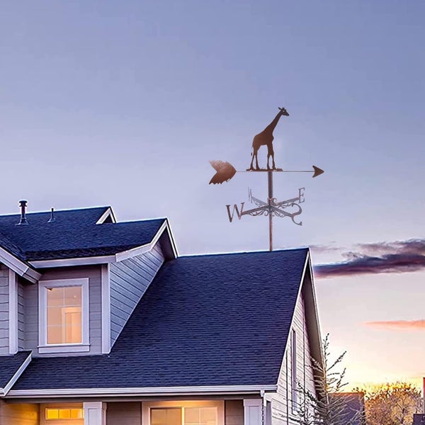 wind vane Metal Weather Vane Outdoor Yard weathervane Butterfly Wolf Deer Anim Carousel 7