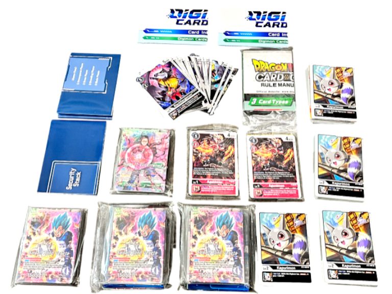 Dragon Ball Z + Digimon Card Packs HUGE BULK LOT (Most NEW SEALED) Carousel 1
