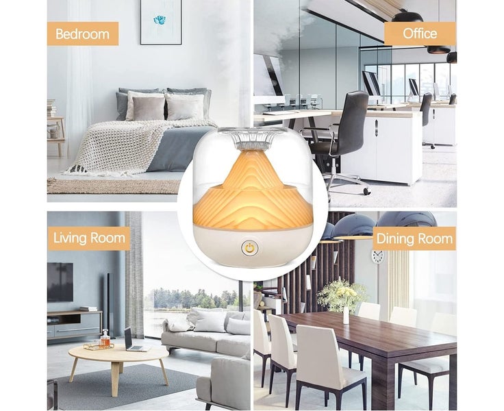 700ml USB Desktop Cool Mist Quiet Air Humidifiers With Night Light-White Carousel 7