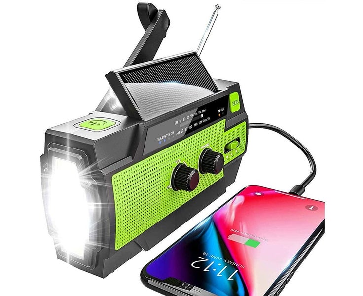 Solar Radio, Portable USB Emergency Radio with 4000 mAh Rechargeable B Carousel 1