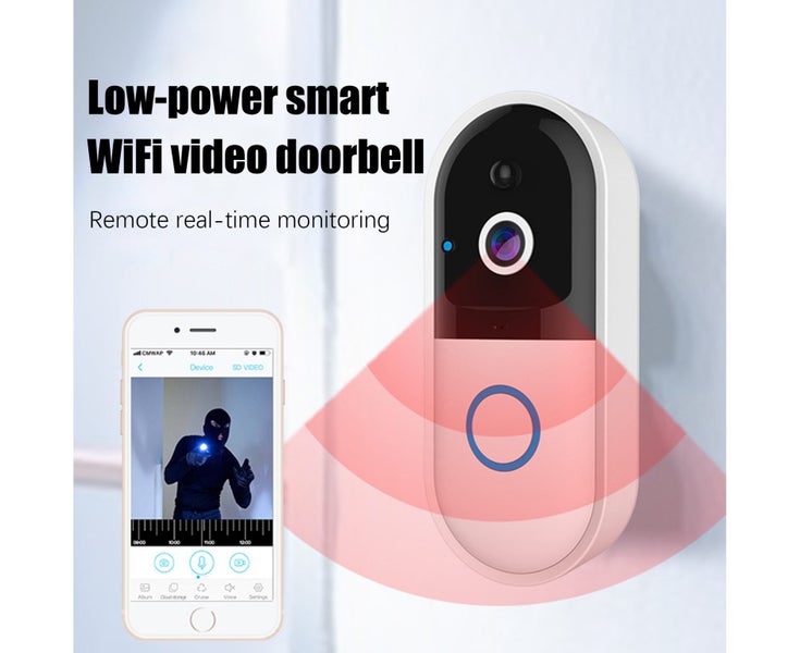 B50 WIFI Smart Visual Doorbell Two-way Intercom PIR Night Vision Long Carousel 1