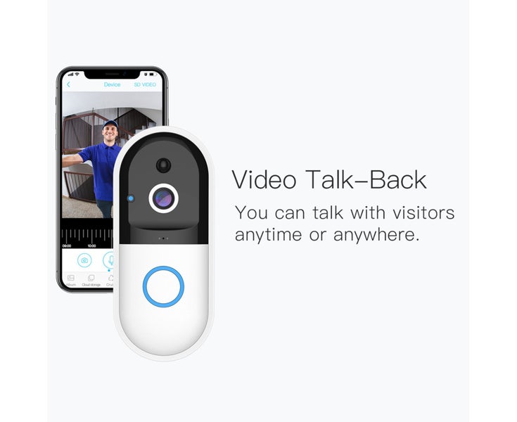 B50 WIFI Smart Visual Doorbell Two-way Intercom PIR Night Vision Long Carousel 9