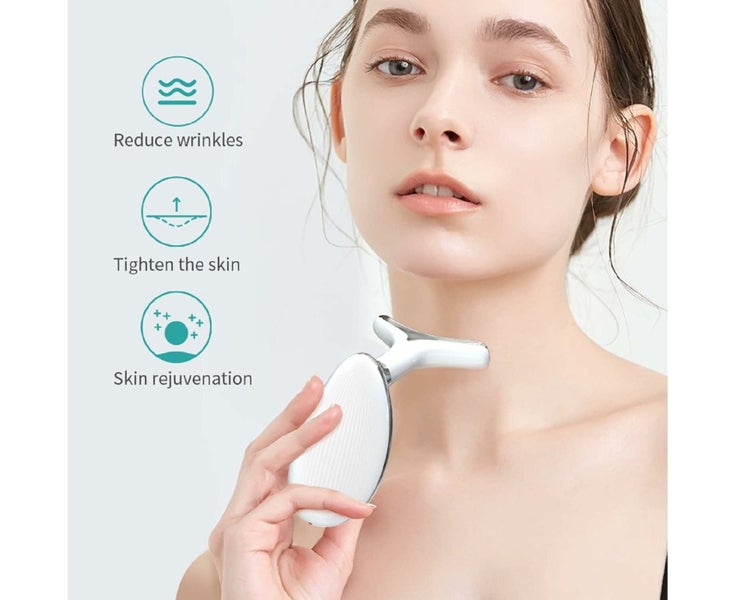Neck Face Massager, Firming Wrinkle Removal Tool, Vibration Massager w Carousel 2