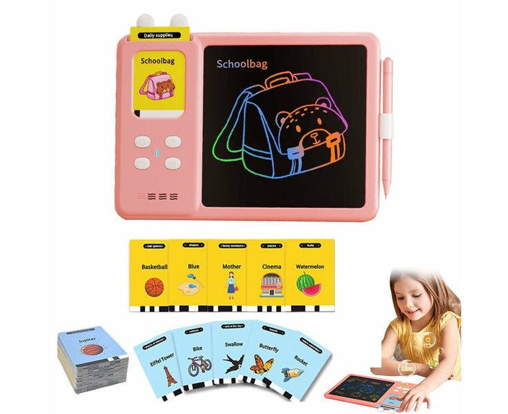 224 Words Talking Flash Cards LCD Writing Tablet Toddlers Preschool Wo Carousel 1