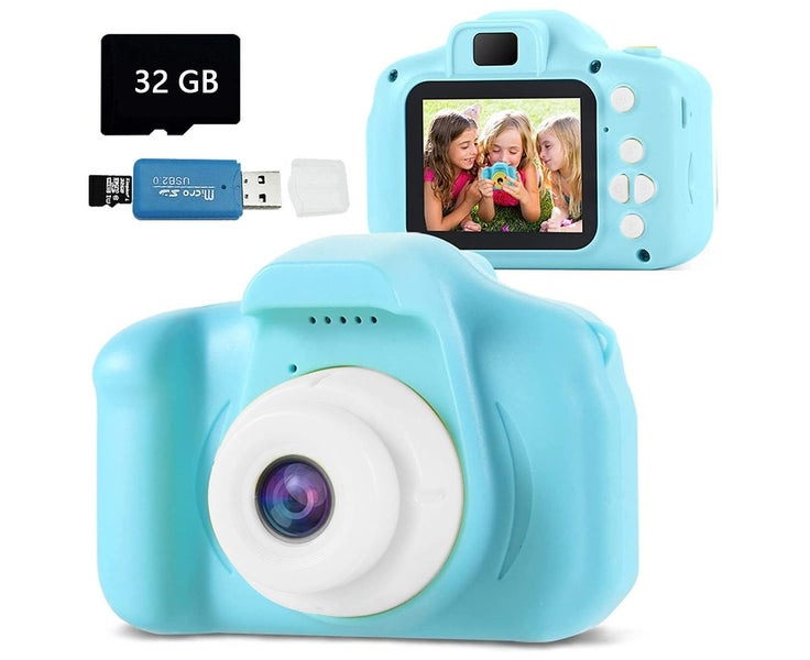 Kids Camera Children Digital Cameras Video Camcorder Toddler Camera - Blue Carousel 1