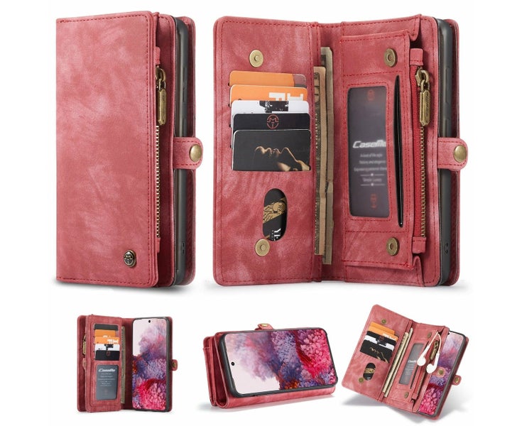 CaseMe iPhone Detachable Case Leather Zip Wallet Cover Apple - Red, iP Carousel 1