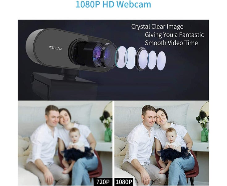 1080P Webcam with Microphone Full HD Multi-Compatible Webcam Mics Stre Carousel 2