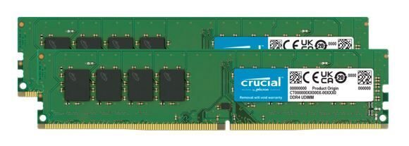 Crucial 64GB (2x32GB) DDR4 UDIMM 3200MHz CL22 1.2V Dual Ranked Desktop PC Memory Carousel 1