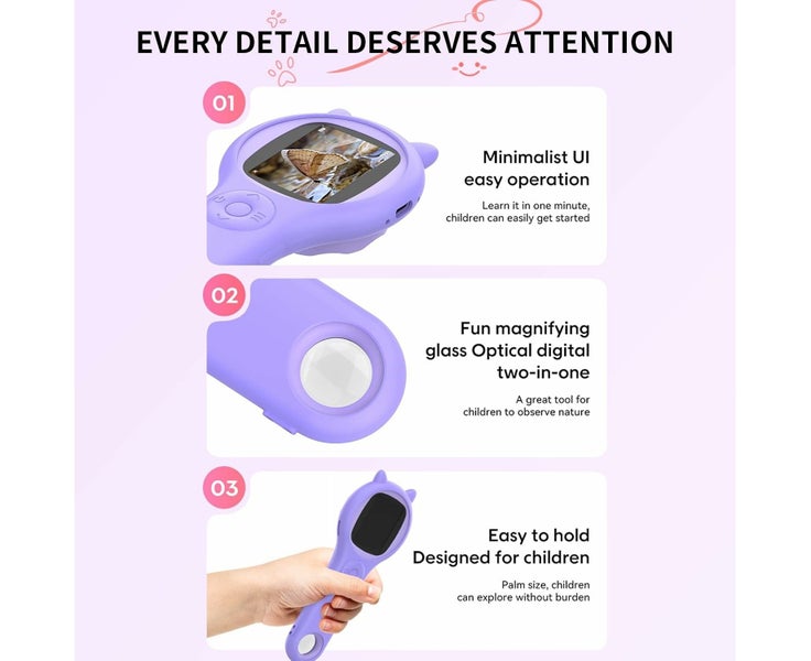 Microscope for Kids - Portable Handheld Magnifying Glass for Kids - Mi Carousel 8