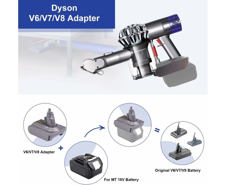 Upgraded 3-in-1 V6/V7/V8 Adapter for Makita 18V Lithium Battery Conver Carousel 2