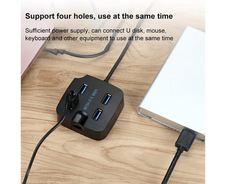 USB3.0 4 Port HUB 4 Port Hub USB Splitter Mobile Phone Bracket 3.0hub Carousel 5