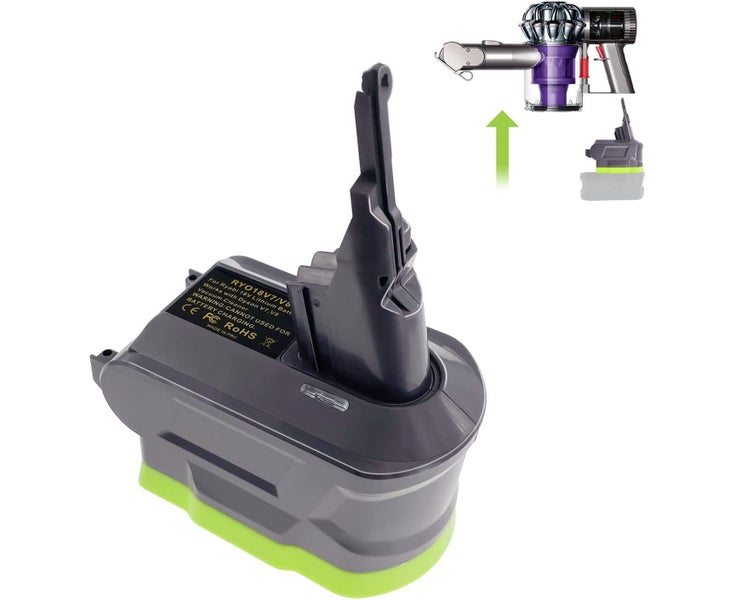 V8 Universal Battery Adapter for Ryobi 18V Lithium Ion Battery Conver Carousel 1