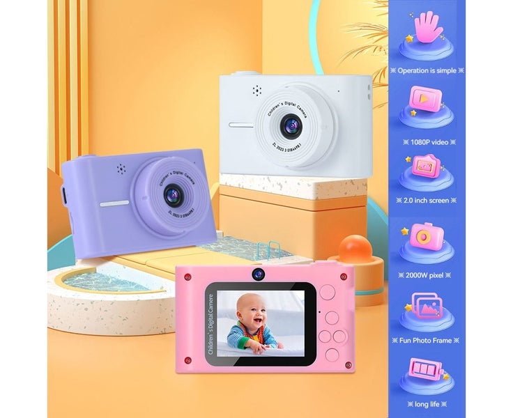 1080P Digital Camera Kids Camera 20MP Children Camera Kids Selfie Came Carousel 2