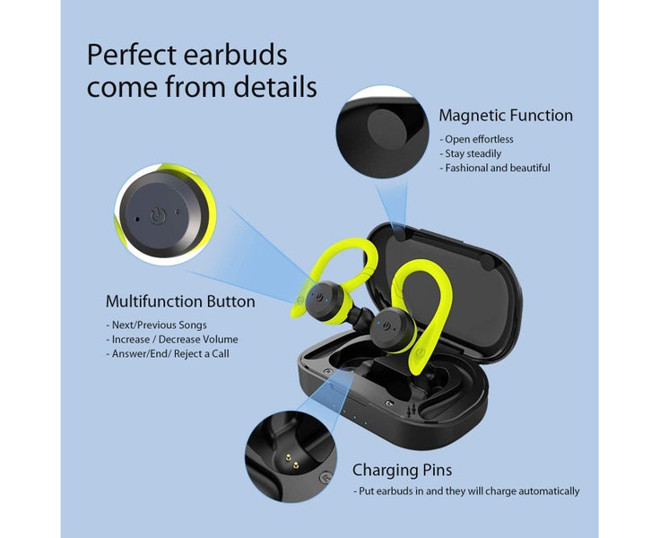 Sport In-Ear TWS Headphone True Wireless Bluetooth 5.0 Sports Earbuds, Carousel 2