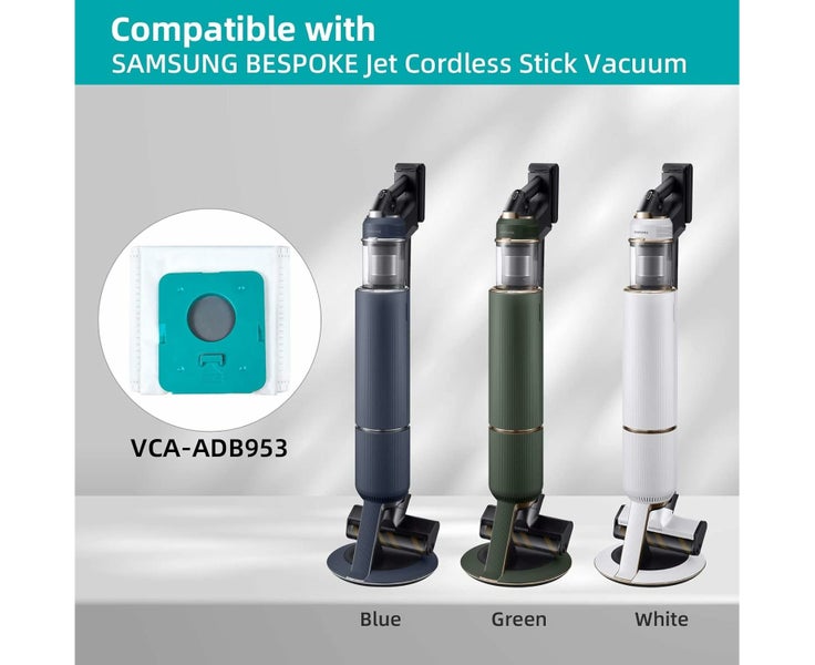 12 Pack VCA-ADB953 Dust Bags Compatible with SAMSUNG BESPOKE Jet Cordl Carousel 2