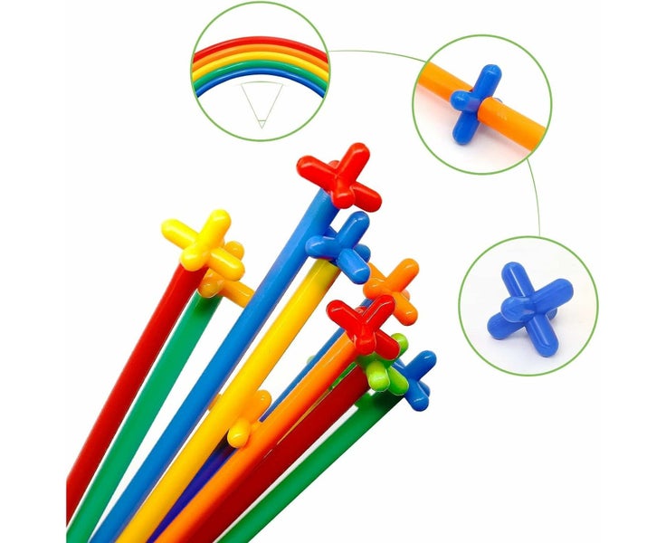 450Pcs Creative Straw Toys STEM Building Toys Aged for 3 4 5 6 7+ Pre Carousel 2