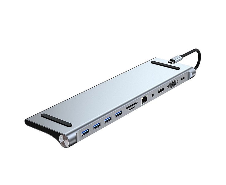 11-in-1 USB-C Docking Station with Laptop Riser with USB2.0 USB3.0 USB Carousel 1