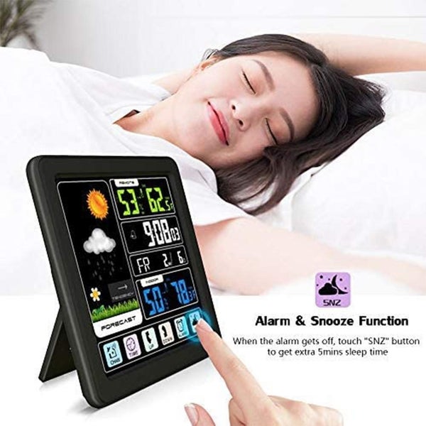 Digital Wireless Multi-Functional Weather Clock Colour Screen Creative Carousel 2