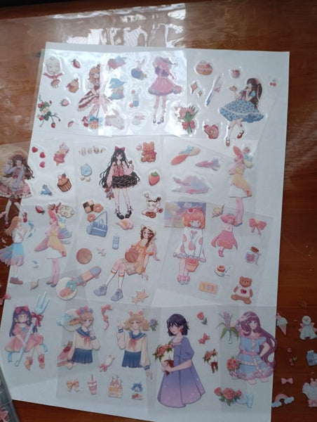 100 pc scrapbook stickers / PET stickers Carousel 2