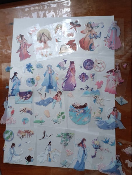 100 pc scrapbook stickers / PET stickers Carousel 8