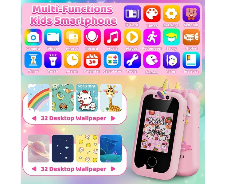 Kids Smart Phone,Unicorn Toys Phone with MP3 Music Player,Kids Toy Sma Carousel 2