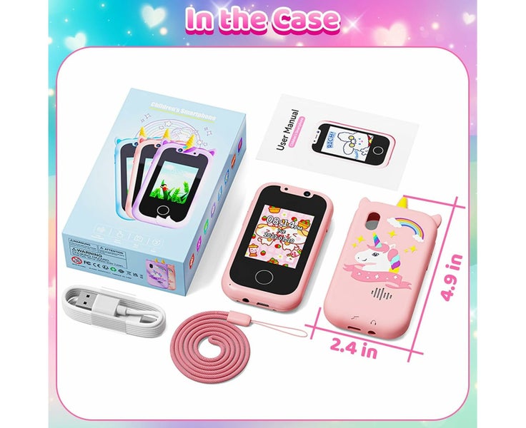 Kids Smart Phone,Unicorn Toys Phone with MP3 Music Player,Kids Toy Sma Carousel 8