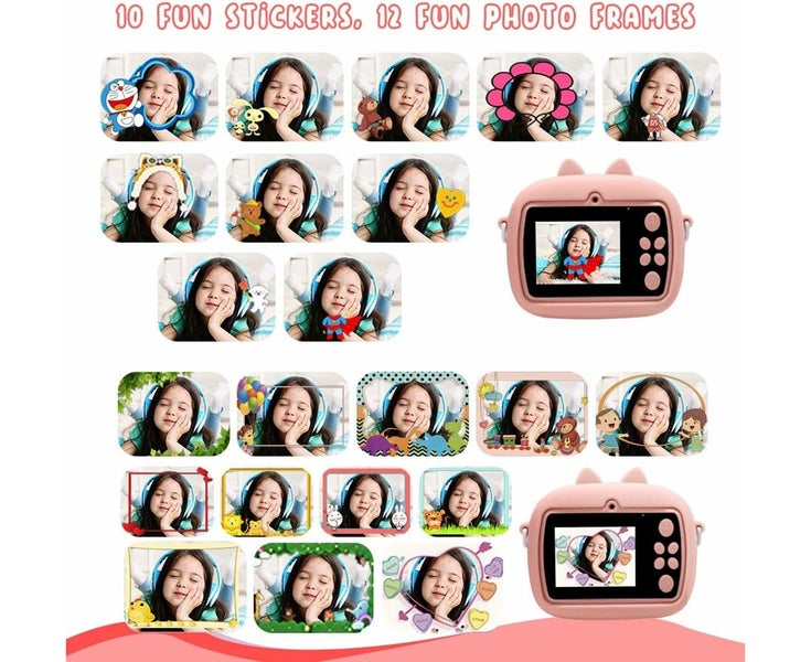2.4' Kids 1080P Camera Instant Print, with Silicone Cover,48MP Kids Di Carousel 6