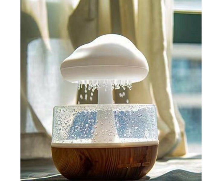 White Noise Rain Humidifier Humidifier Colorful Mushroom Cloud Raindrop Sleep Carousel 1