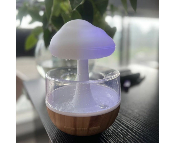 White Noise Rain Humidifier Humidifier Colorful Mushroom Cloud Raindrop Sleep Carousel 2