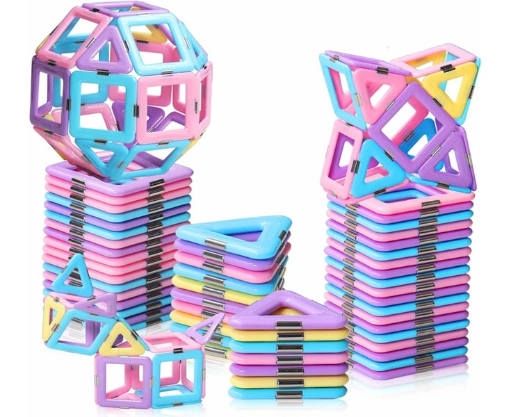 Magnetic Tiles Toys Upgrade Macaron Castle Magnetic Blocks Building Se Carousel 1