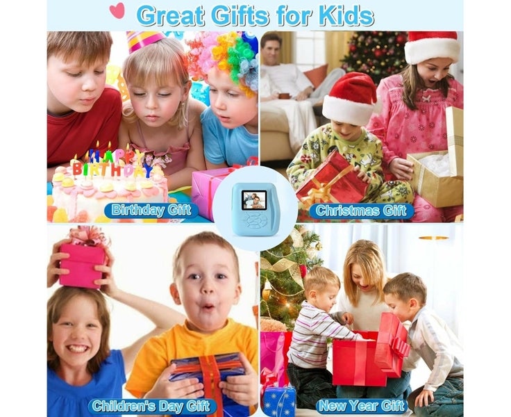 Kids Camera Instant Print - 1080P HD 0 Ink Instant Print Photo - Chris Carousel 6