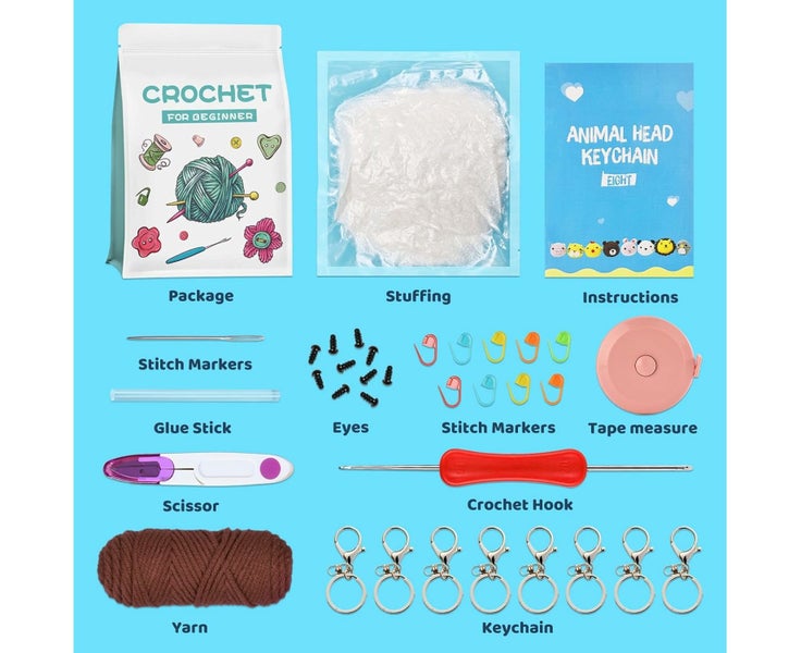 8PCS Crochet Kit for Beginners, Crochet Animal Kit for Adults and Kids Carousel 2