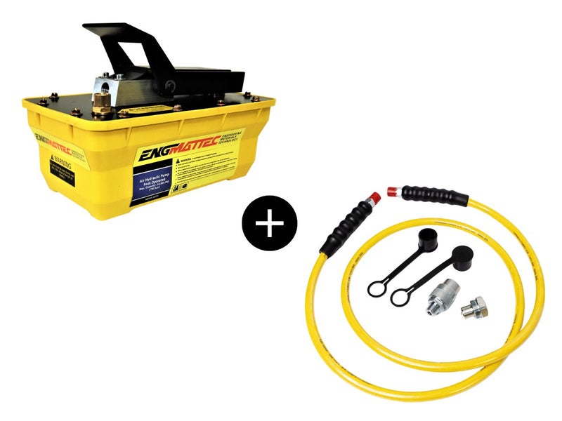 Porta Power Air Driven High Pressure Hydraulic Pump 10000 PSI 2m Hose & Coupler Carousel 1
