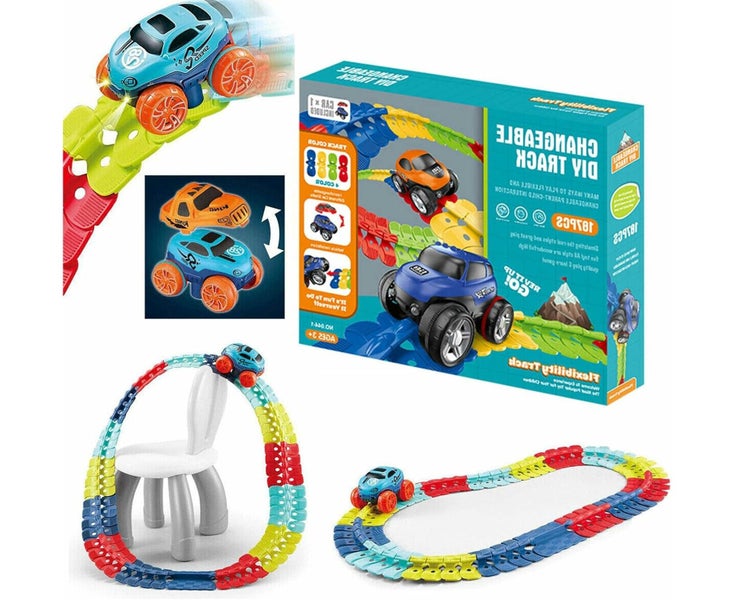 Race Tracks Set kids Toys Car,Take Apart Play Vehicles Set 97 PCS for Carousel 1